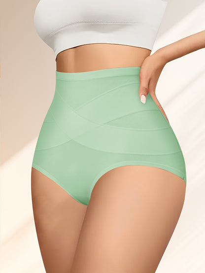 4pcs Plus Size High-Waist Shaping plus-size Panties- Breathable And Comfortable, Designed to Shape Your Figure Perfectly- Featuring A Wide Elastic Waistband for Extra Support, Providing All-Day Comfort