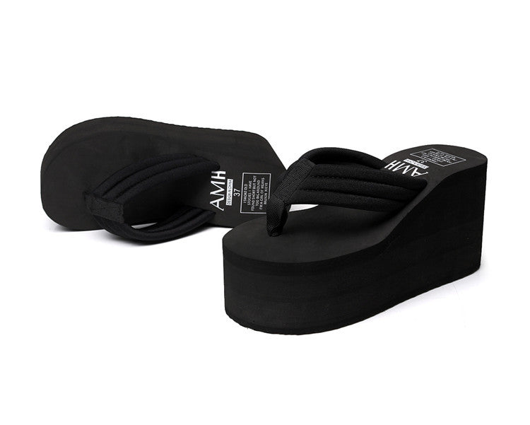Newest Style Women'S Flip Flops Comfortable Summer Casual Flip Flops Women Slippers Beach Style Non-Slip Thick Sole Wedges Shoes, Women Shoes