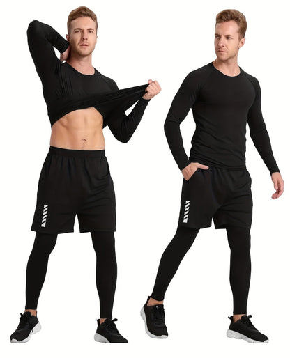 Men's Solid Color Performance T-Shirt - Long Sleeve 766565