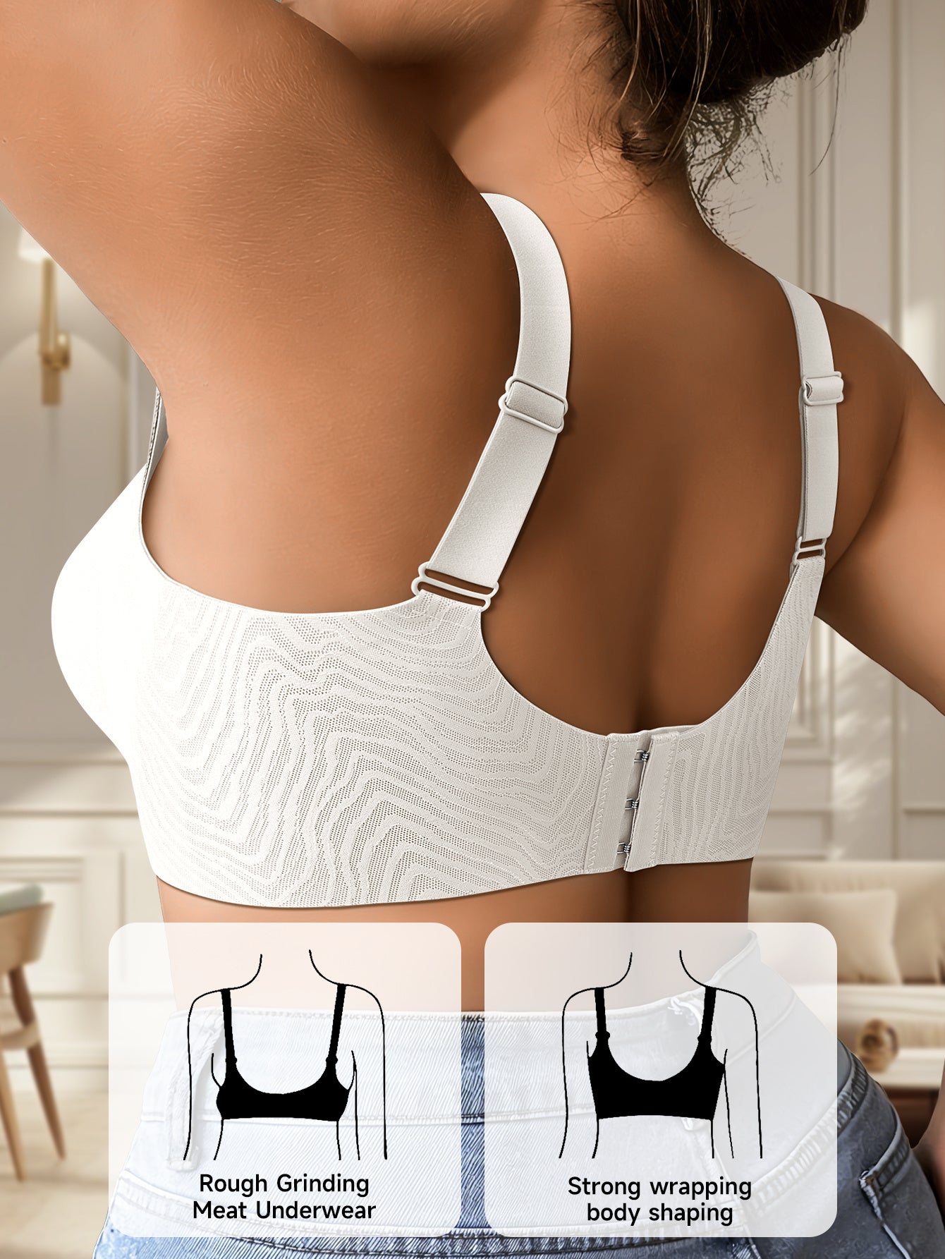 Plus Size Wireless Bras for Women - Made from Soft, Breathable Material for All-Day Comfort And Support, Designed for Curvy Figures (Sizes 1XL to 5XL)