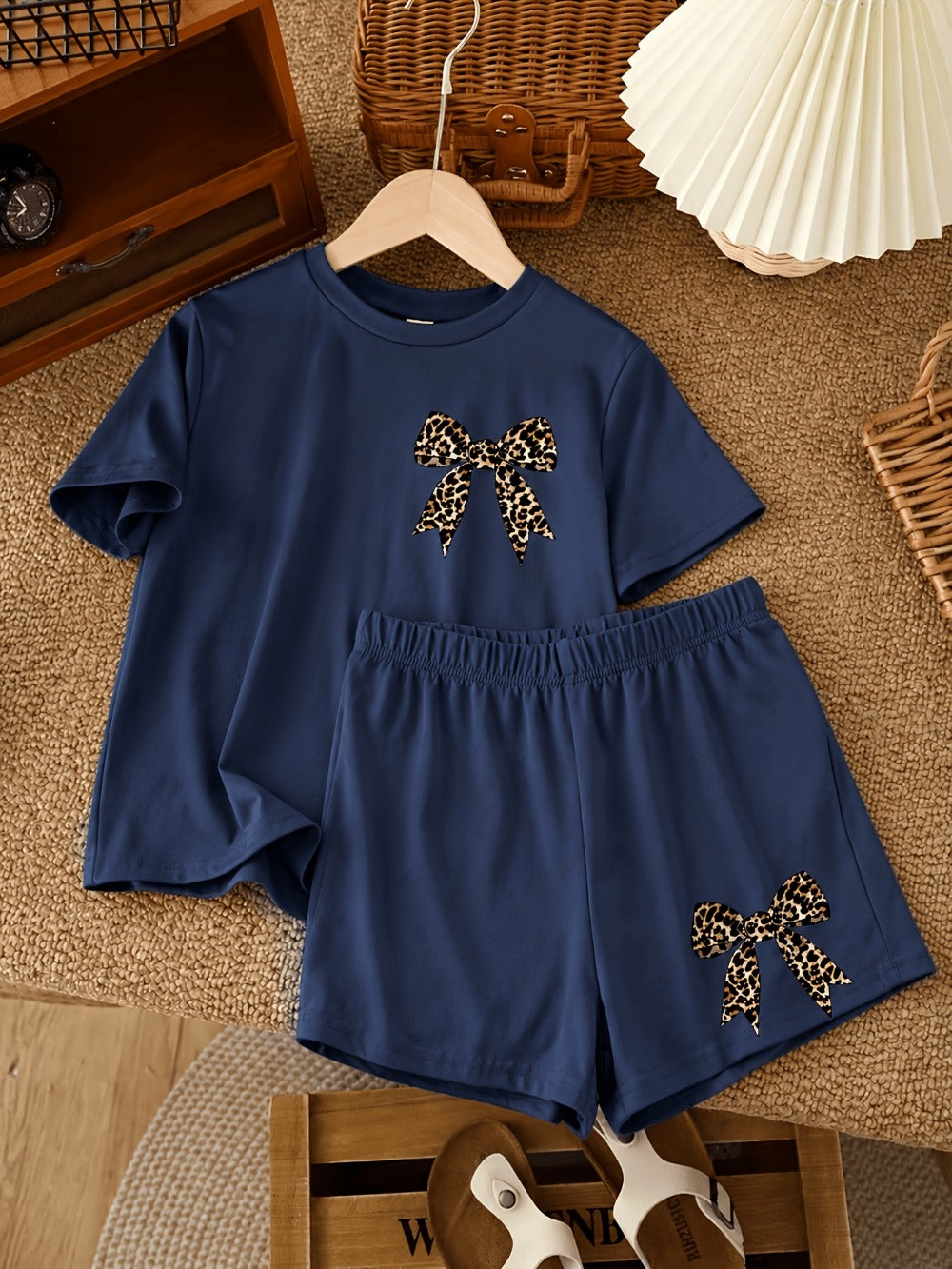 Girls' Casual Outfit Set - Short Sleeve Summer 4549