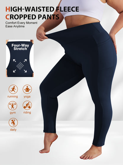 Dark Gray Polyester High-Waist Oversized Pants - product view 21