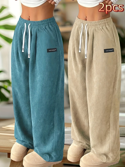 Women's Apricot+blue Pants - product view 2