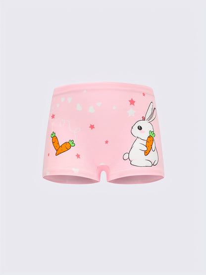 8pcs Girls Cotton Underwear Soft Breathable Cartoon Print Girls Boxer Underwear