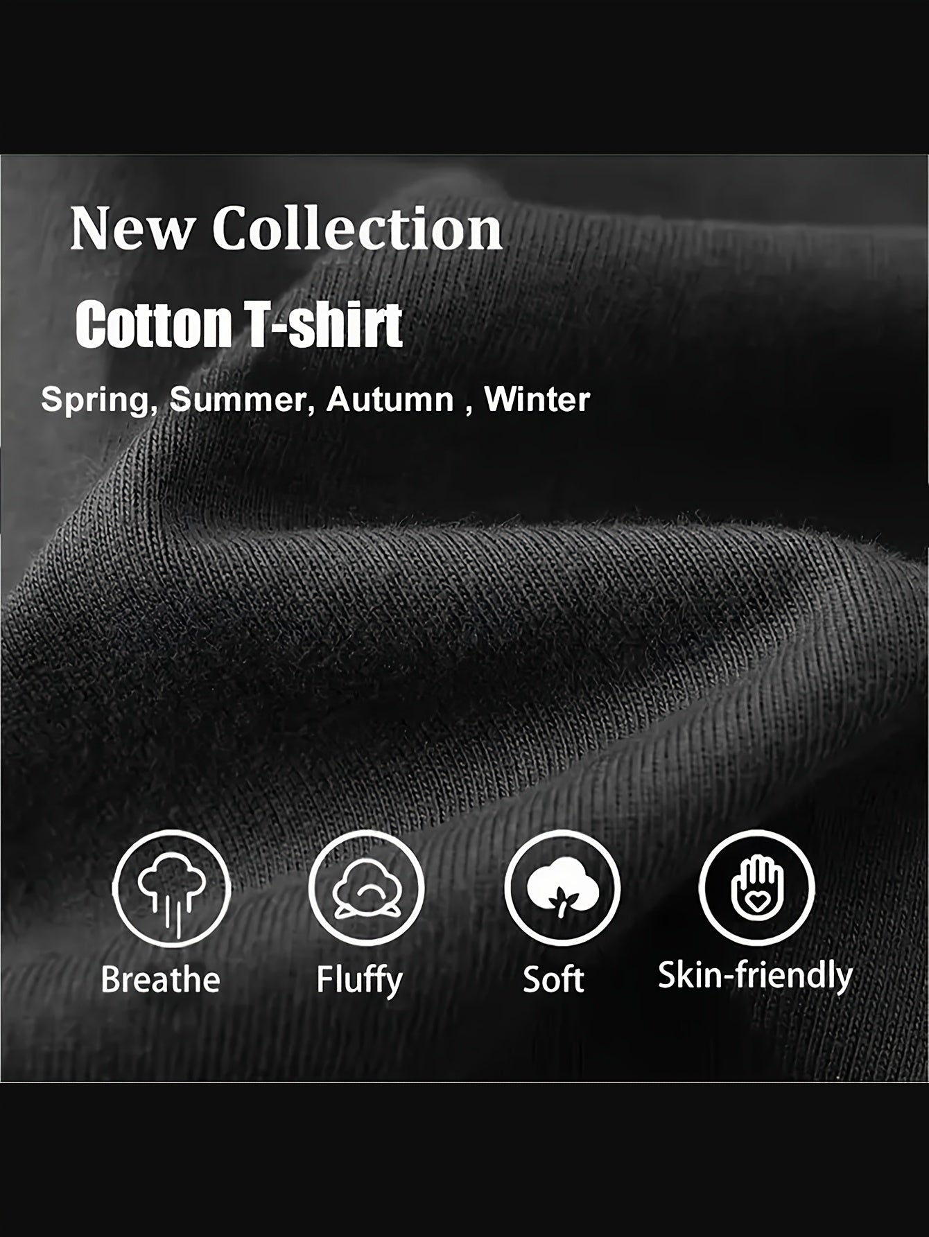 Comfortable Cotton Fabric High Elasticity Printed T-shirt Lightweight and Breathable Fabric Festival Gifts Spring/Summer