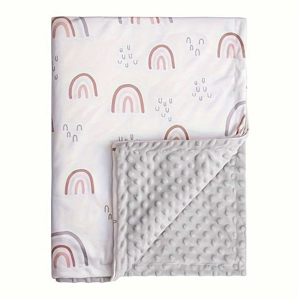 Double-Layer Minky Baby Blanket - 30 x 40 Inch Plush Animal Design