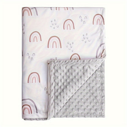 Double-Layer Minky Baby Blanket - 30 x 40 Inch Plush Animal Design