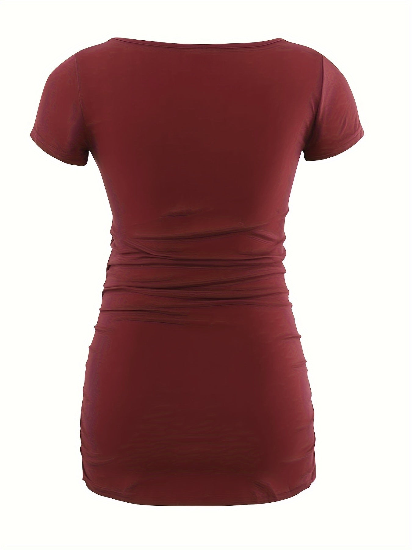 Women's Maternity Classic Side Ruched T-Shirt Tops Mama Pregnancy Clothes