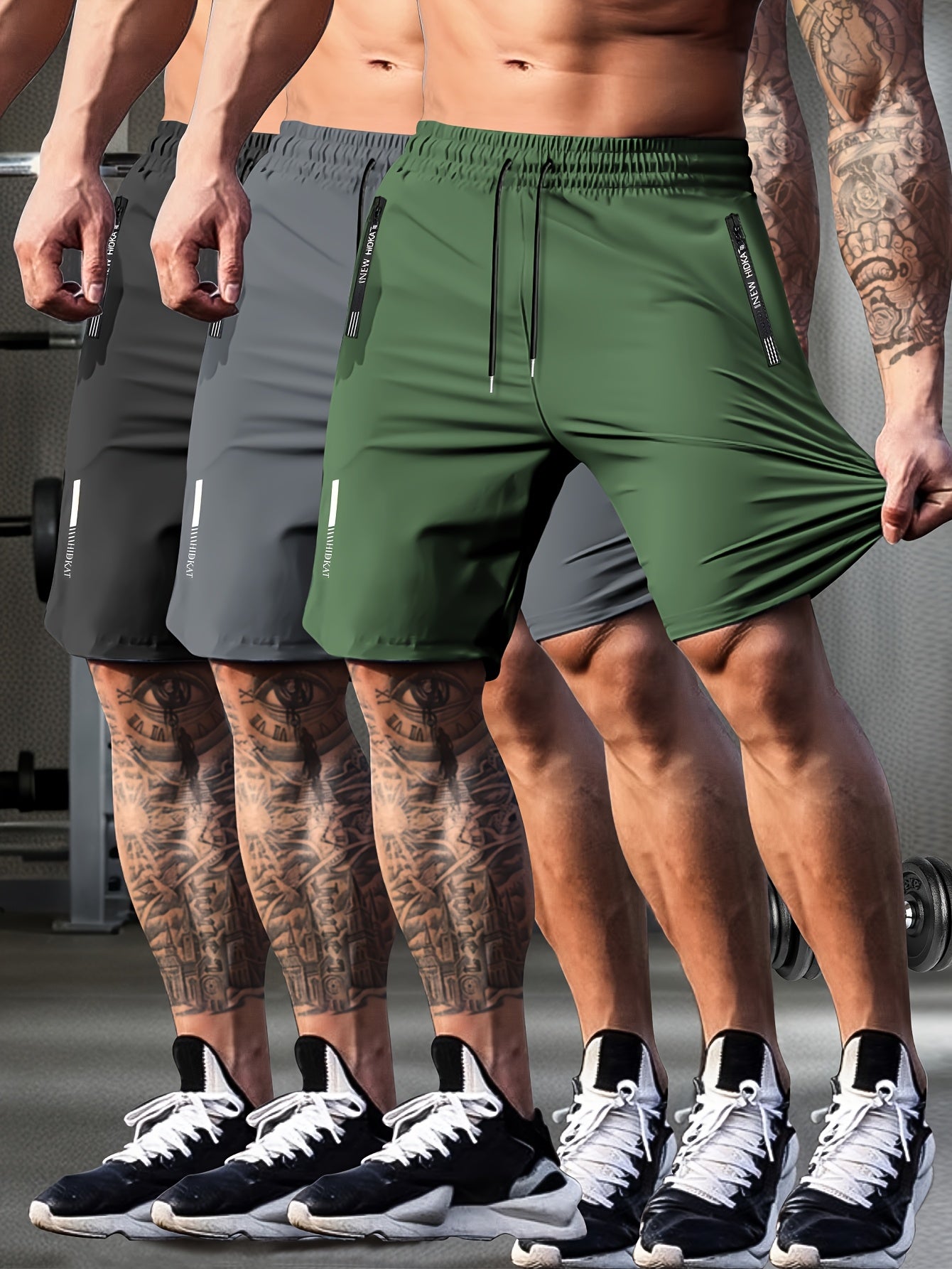 Men's Black Polyester Shorts - product view 38