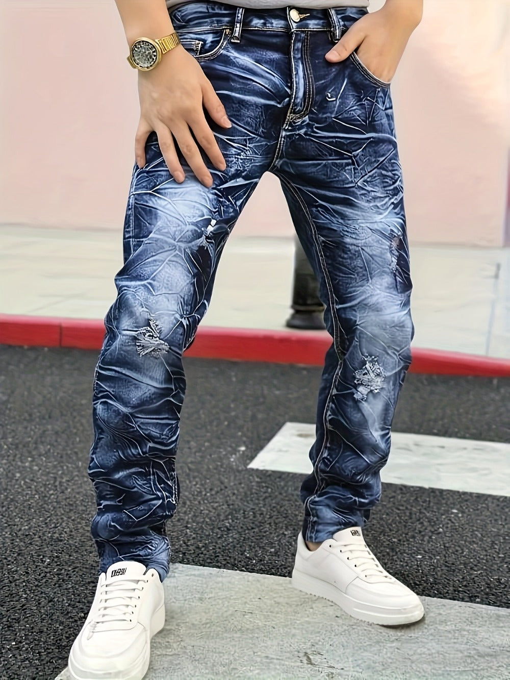 Men's Slim Fit Jeans - Classic Wash Clean Finish Modern 239973