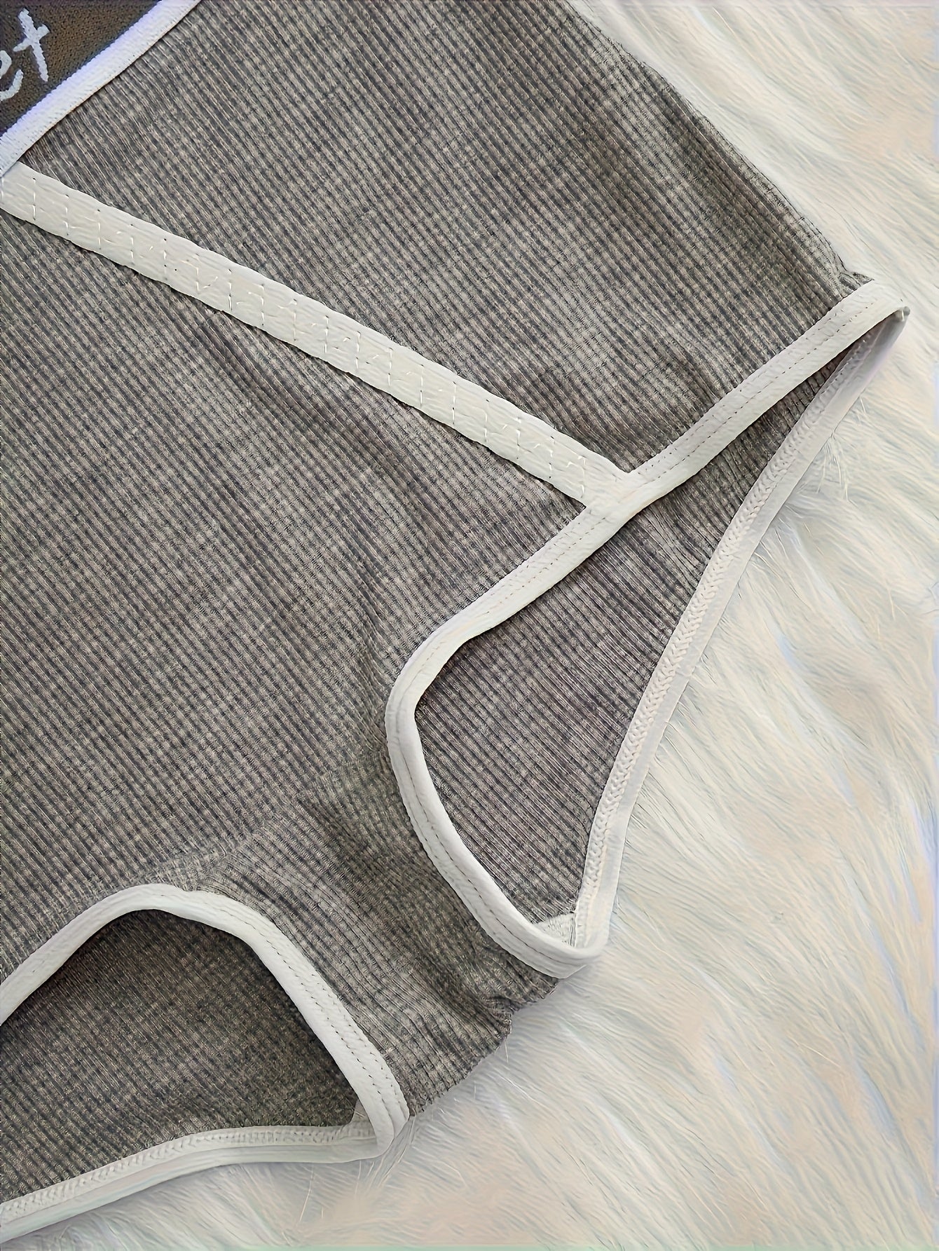 1 Set of Underwear Set with Women'S Letter Print, Dopamine Vest Bra, American Sports Underwear, Breathable Solid Sports Bra And Underwear, Push Up Bra And Underwear Underwear Set
