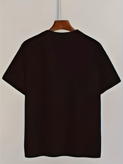 3pcs Men'S T-Shirt Set- Lightweight and Breathable Crew Neck T-Shirts, Suitable for Casual and Formal Wear- Summer Essential Basics, Classic Fit, Easy to Care for, Basic Tops, Office Wear
