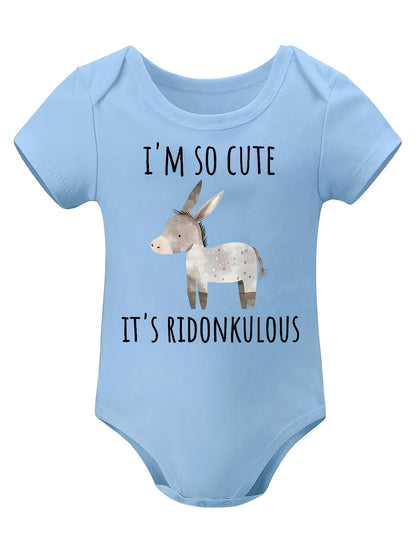 Donkey Horse Baby Boy Girl Clothes Infant Bodysuit Funny Cute Newborn, Perfect for Outdoor