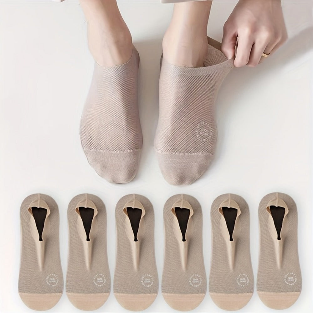 Men's Lace Detail Ankle Socks - 6-Pair Pack