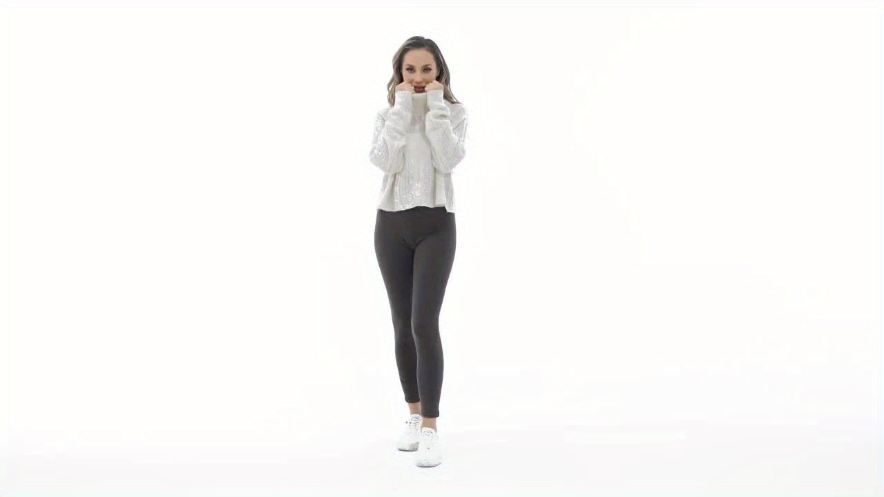 Women's Black Polyester Leggings - product view 6