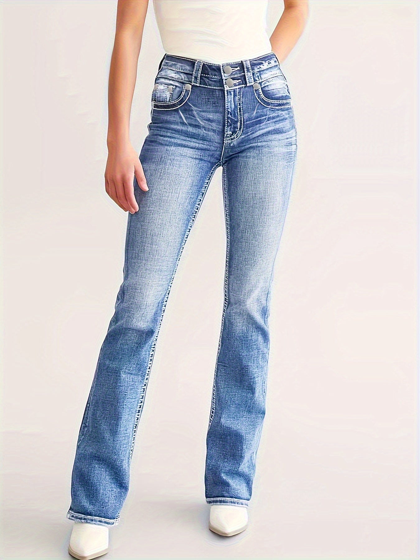 Women'S Embroidered Slim Fit Versatile Casual Denim Pants for Autumn/ Winter 2025 New Collection