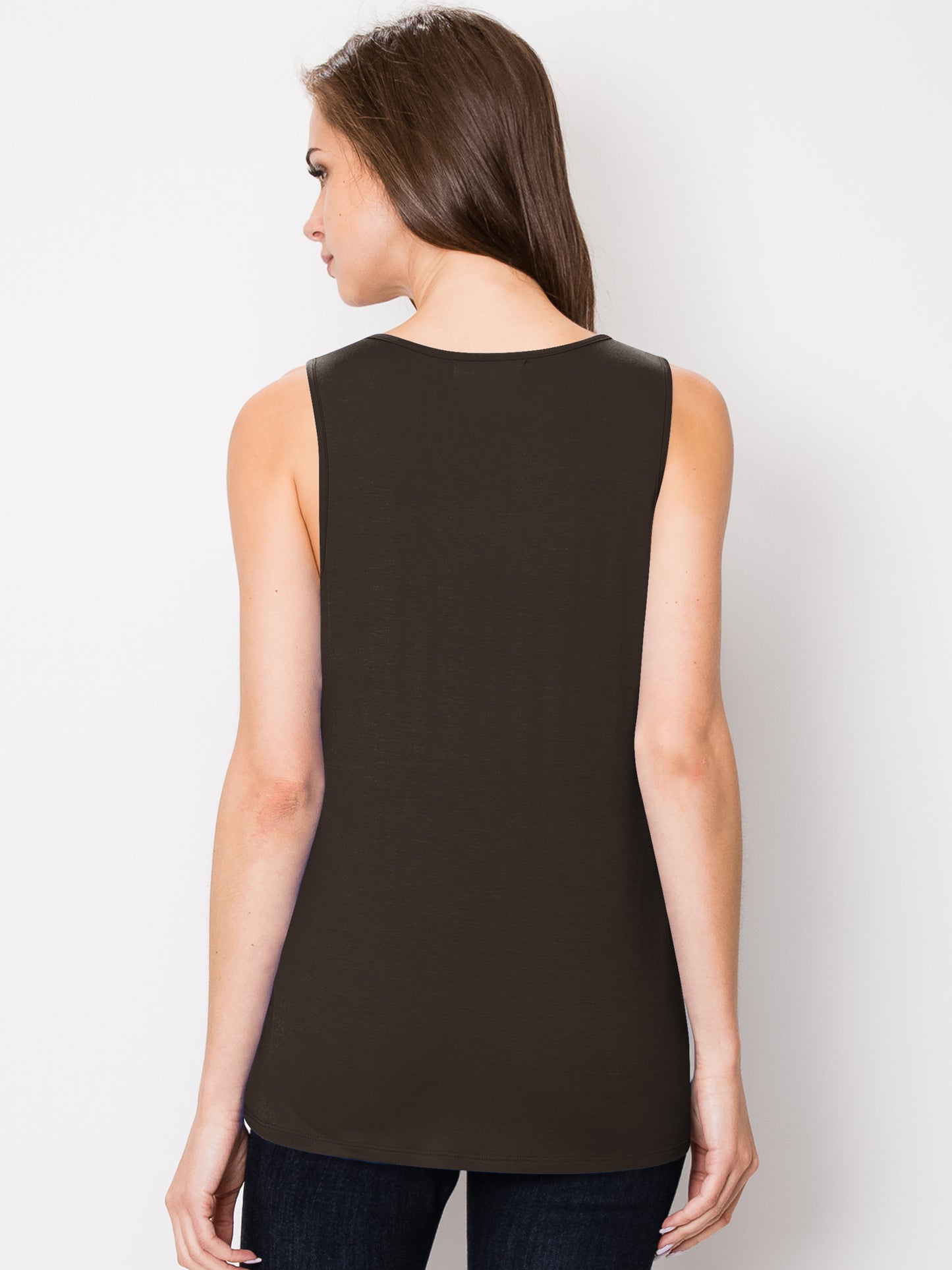 Women's Sleeveless Scoop Neck Loose Fit Tank Top
