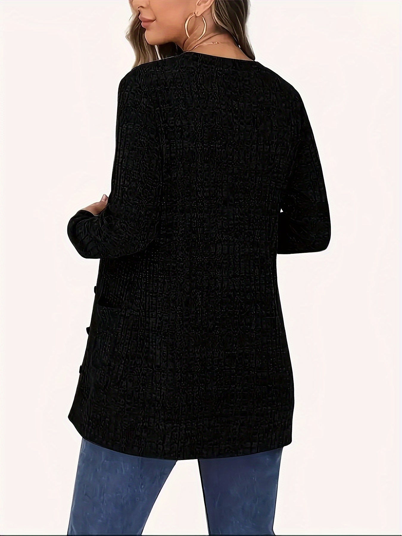 Women's Blue Lace Utility V-Neck Cardigan - product view 21