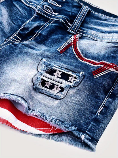 2025 Summer New Denim Mid-Length Shorts: Women's Ripped Five-Point Shorts, Stretch Washed Fabric, Comfortable and Breathable, Fashionable and Versatile, Create a Refreshing Summer Look! Upgrade Your Summer Wardrobe with These Stylish and Comfortable