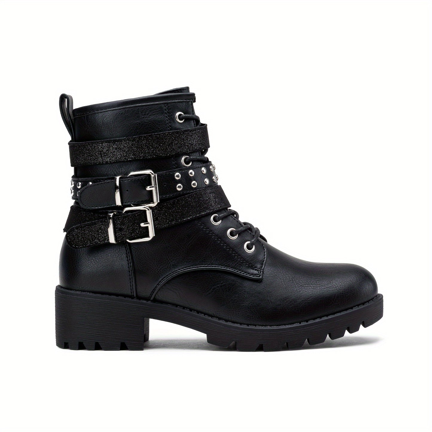Womens' Combat Lace up Ankle Boots Motorcycle Booties, Women Shoes