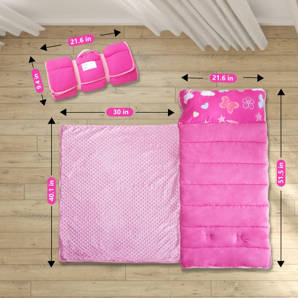 Kids Nap Mat - Foldable Cooling Preschool Sleep Set