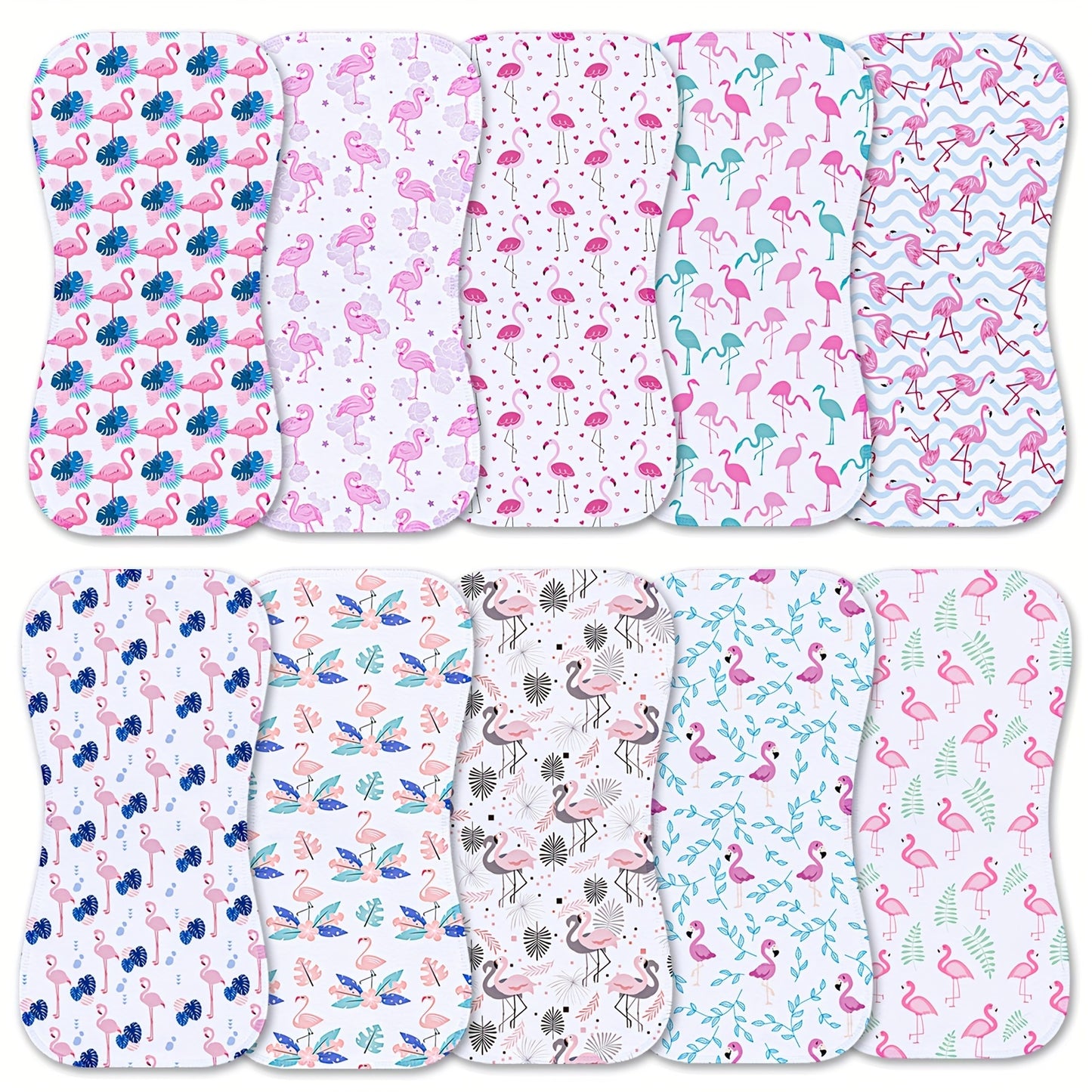 10pcs Burp Cloths for Baby Boys And Girls - Baby Burp Cloth, Baby Washcloths, Burp Rags, Large Neutral Burp Clothes for Newborn