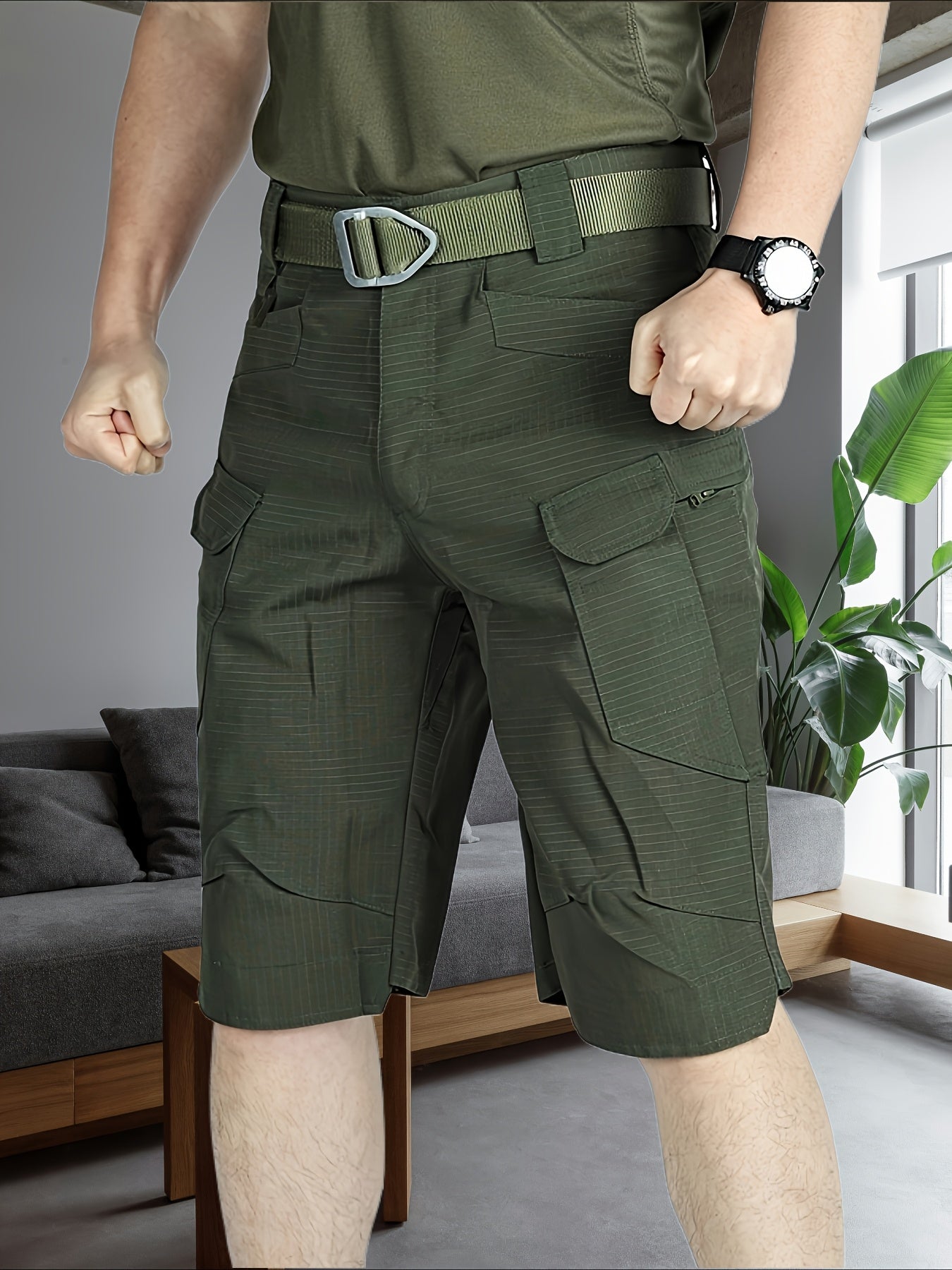 Men's Black+gray Shorts - product view 21