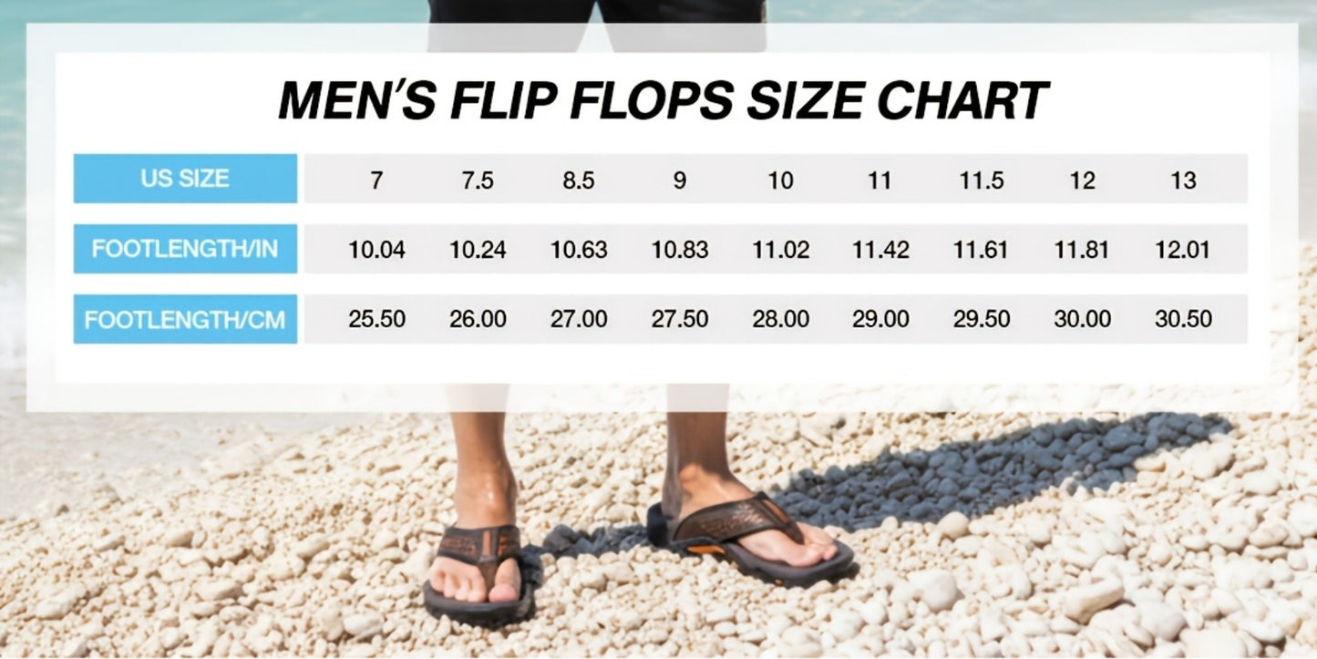 Men's Flip Flops - Slip-On for Beach & Water 407781