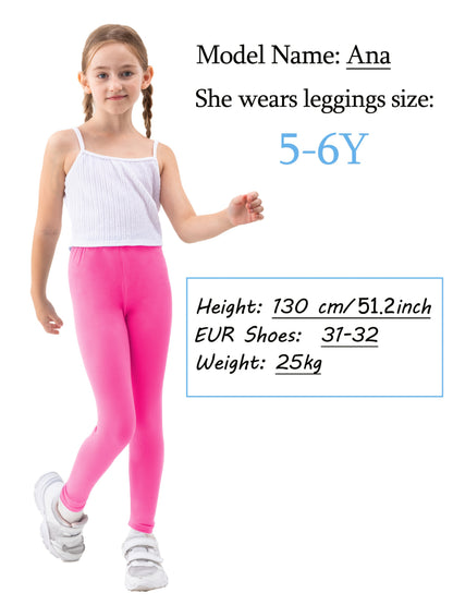 Random 6pcs Set Of Tights for Girls, Super Stretchy And Soft, Suitable for Spring And Autumn, Casual And Fashionable Rolled Waist Tights, Solid Color And Printed 9/10-length Pants Combination Set.