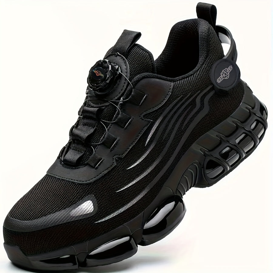 Men' & Women' Steel Toe Work Shoes - Lightweight Breathable Safety with Anti-Slip Sole, Steel Toe & Outsole Suitable for Construction, Warehouse, Outdoor,, Camping - - Low-Top Round-Toe Shoes