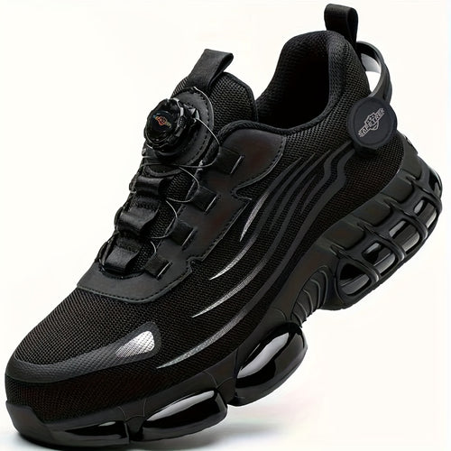 Men' & Women' Steel Toe Work Shoes - Lightweight Breathable Safety with Anti-Slip Sole, Steel Toe & Outsole Suitable for Construction, Warehouse, Outdoor,, Camping - - Low-Top Round-Toe Shoes