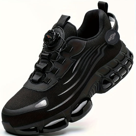 Men' & Women' Steel Toe Work Shoes - Lightweight Breathable Safety with Anti-Slip Sole, Steel Toe & Outsole Suitable for Construction, Warehouse, Outdoor,, Camping - - Low-Top Round-Toe Shoes