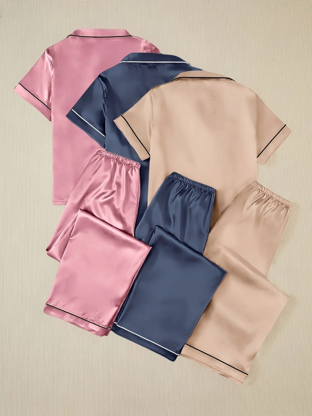 Unisex Pajama Set - Satin Style 61189