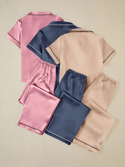 Unisex Pajama Set - Satin Style 61189