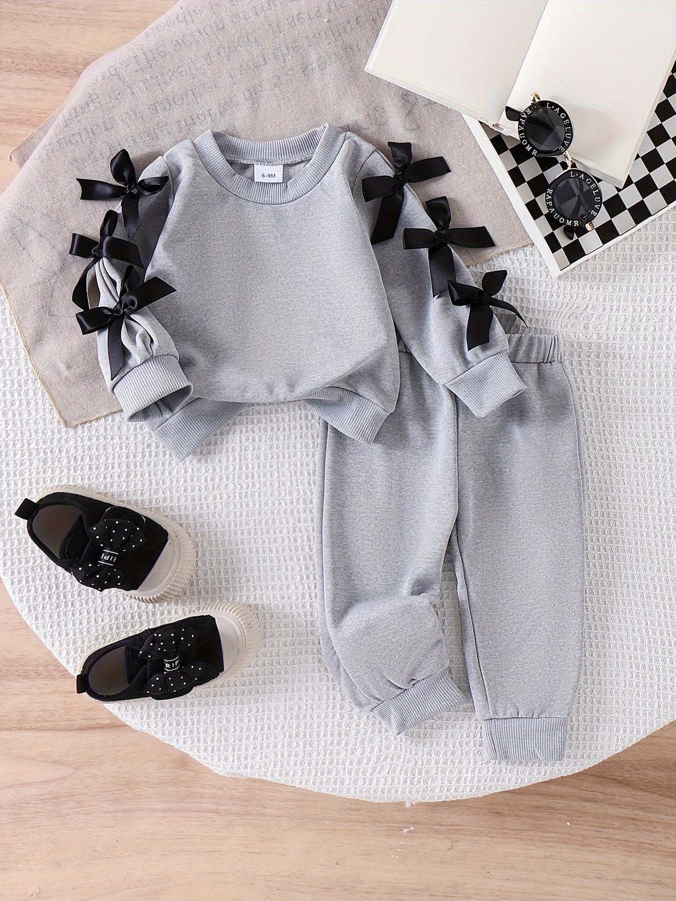 Girls' Grey Polyester Hoodie - product view 6