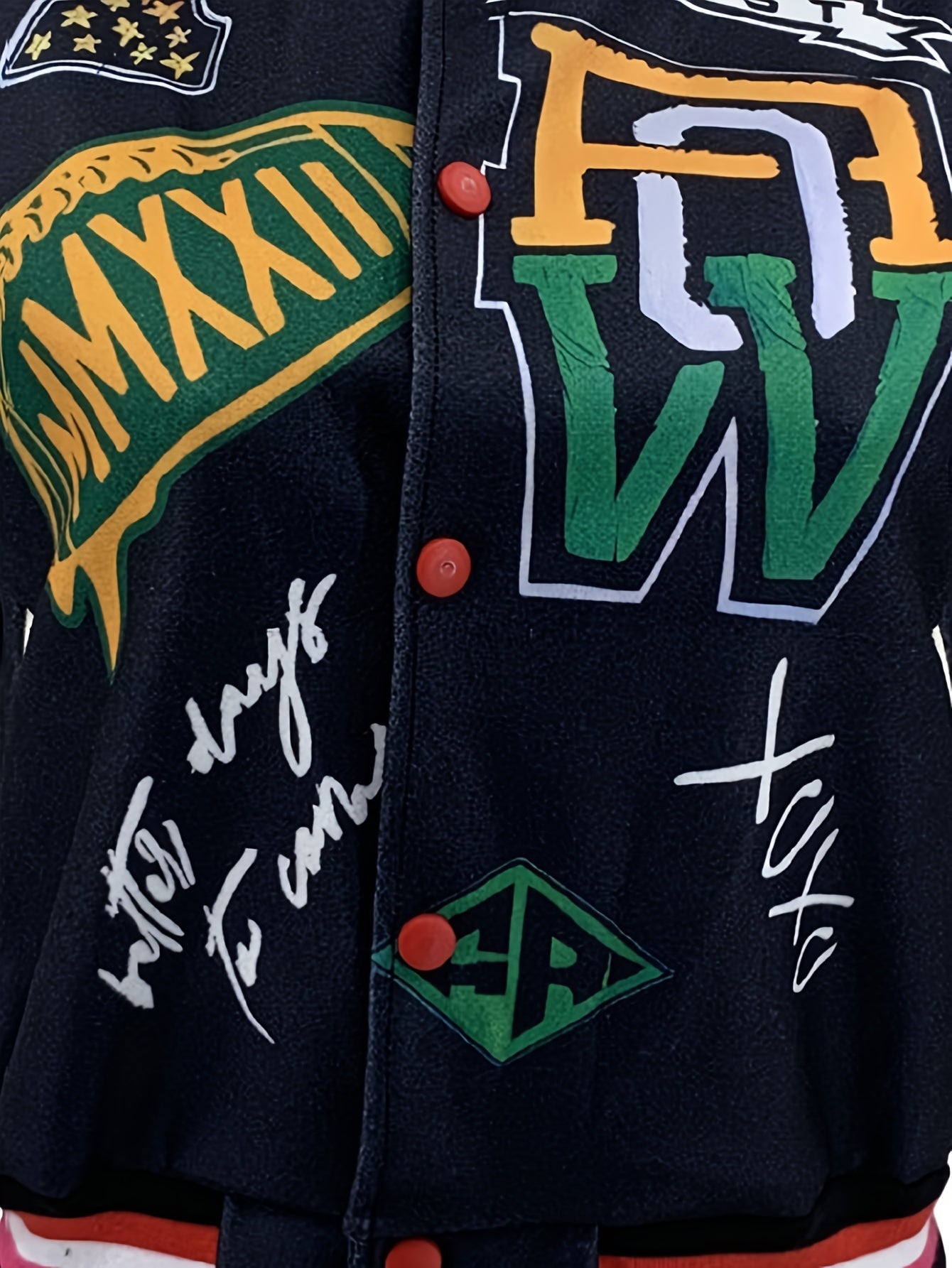 Casual Baseball Bomber Coat for Women Featuring a Color Block Design And Letter Print, Complete with Long Sleeves