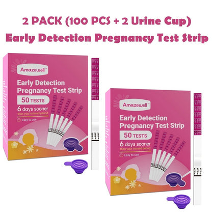 HCG Pregnancy Test Strips Kit - 25 50 or 100-Piece Home Test Options