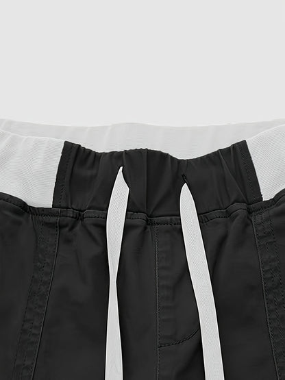 European And American Style, Individualistic Street Style, Slim Fit, Flattering, Cargo Pants, Women's Straight Leg Wide-Leg Pants with Lace-Up, Low-Rise Casual Jeans
