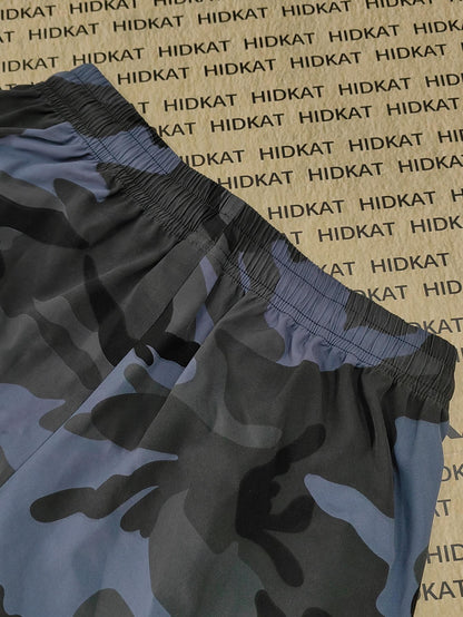 Women's Casual Camouflage Work Pants with Large Patch Pockets, Elastic Drawstring Waistband, and Tapered Cuffs, Suitable for Daily Outdoor Leisure Wear