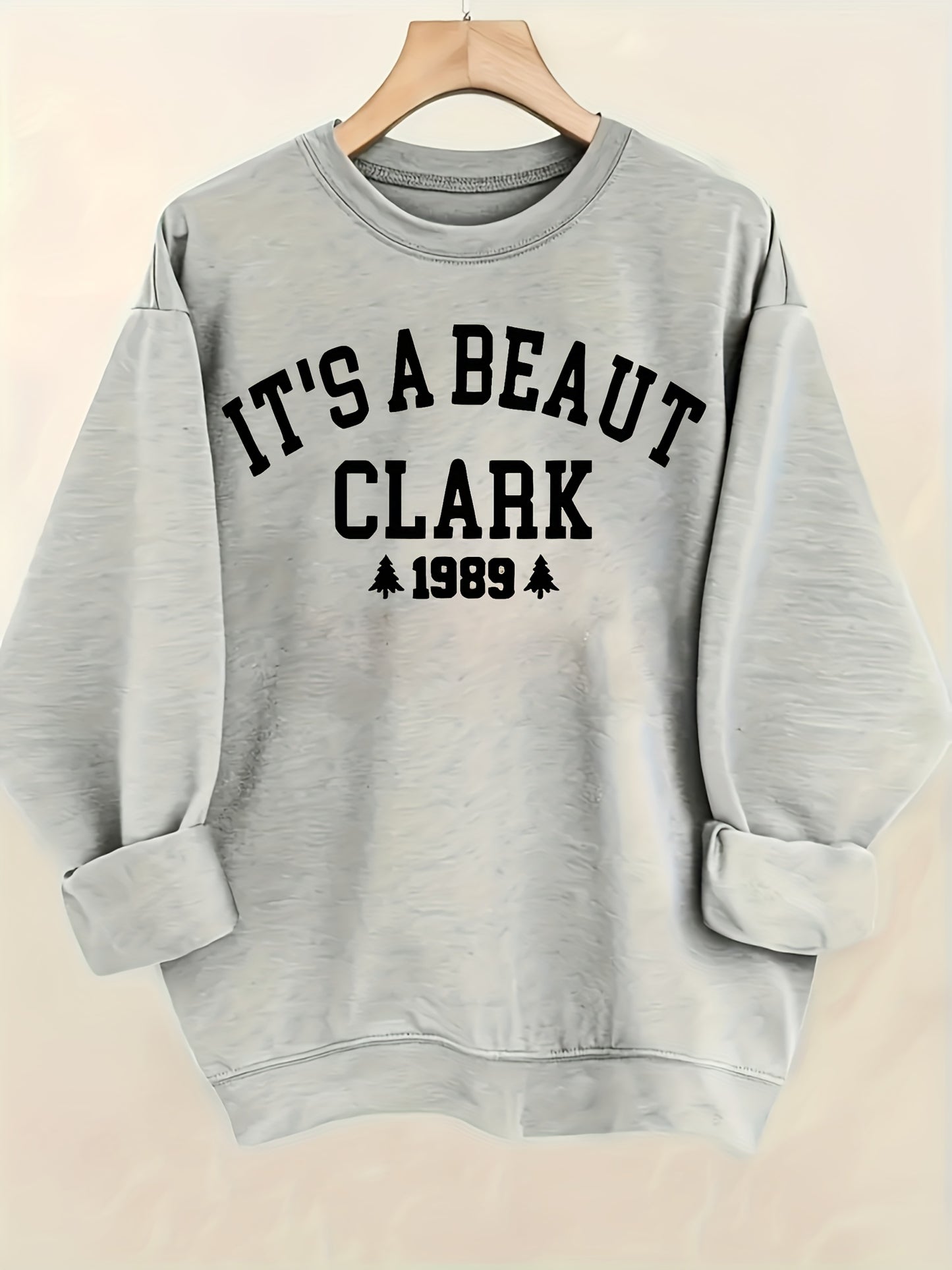 Letter Print Pullover Sweatshirt, Casual Long Sleeve Crew Neck Sweatshirt For Women'S Clothing