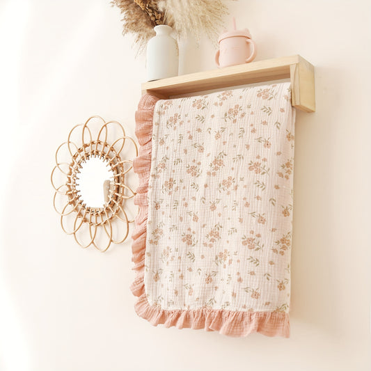 Flounce Muslin Baby Blankets, Cotton Blanket for Infants & Toddlers, Ultra-Soft Lightweight Blanket 40"x36"