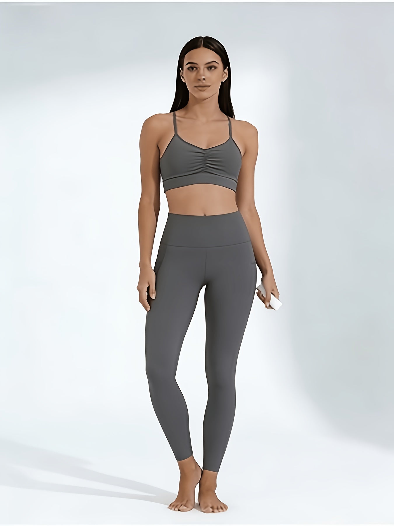 Women's Side Pocket Yoga Pants, Phone Pocket, High-waisted Butt-lifting, High-stretch Breathable, Versatile for Running And Fitness