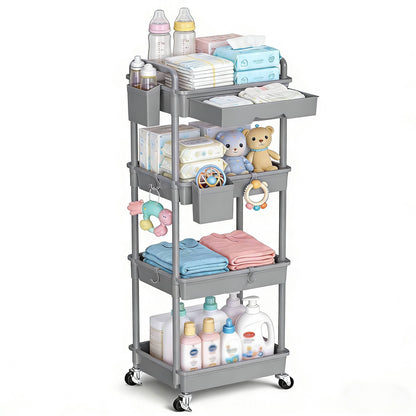 Nursery Storage Cart - Mobile 3-Tier Organizer