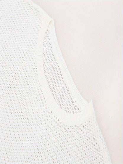 Women's Hollow Tunic Crochet Tops Beach Cover Poncho Summer Beach Cover Up Dress