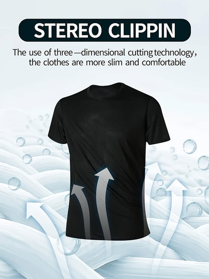 Men's White 9pcs Polyester Short-Sleeve T-Shirt - product view 19
