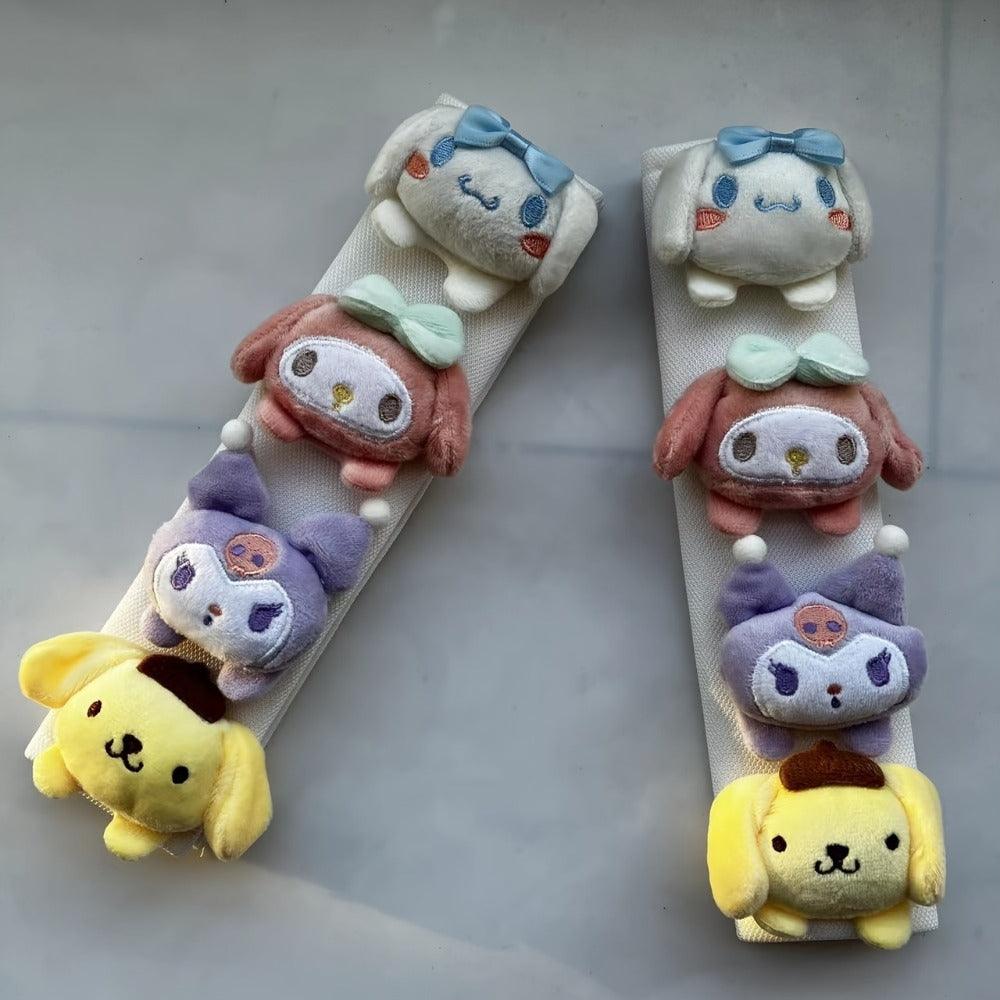 Cartoon Car Seat Belt Shoulder Cover - Soft Travel Cushion One-Piece