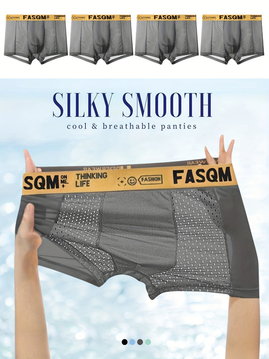 4-Pack Men's Boxer Briefs - Breathable Stretch Mesh – main product image