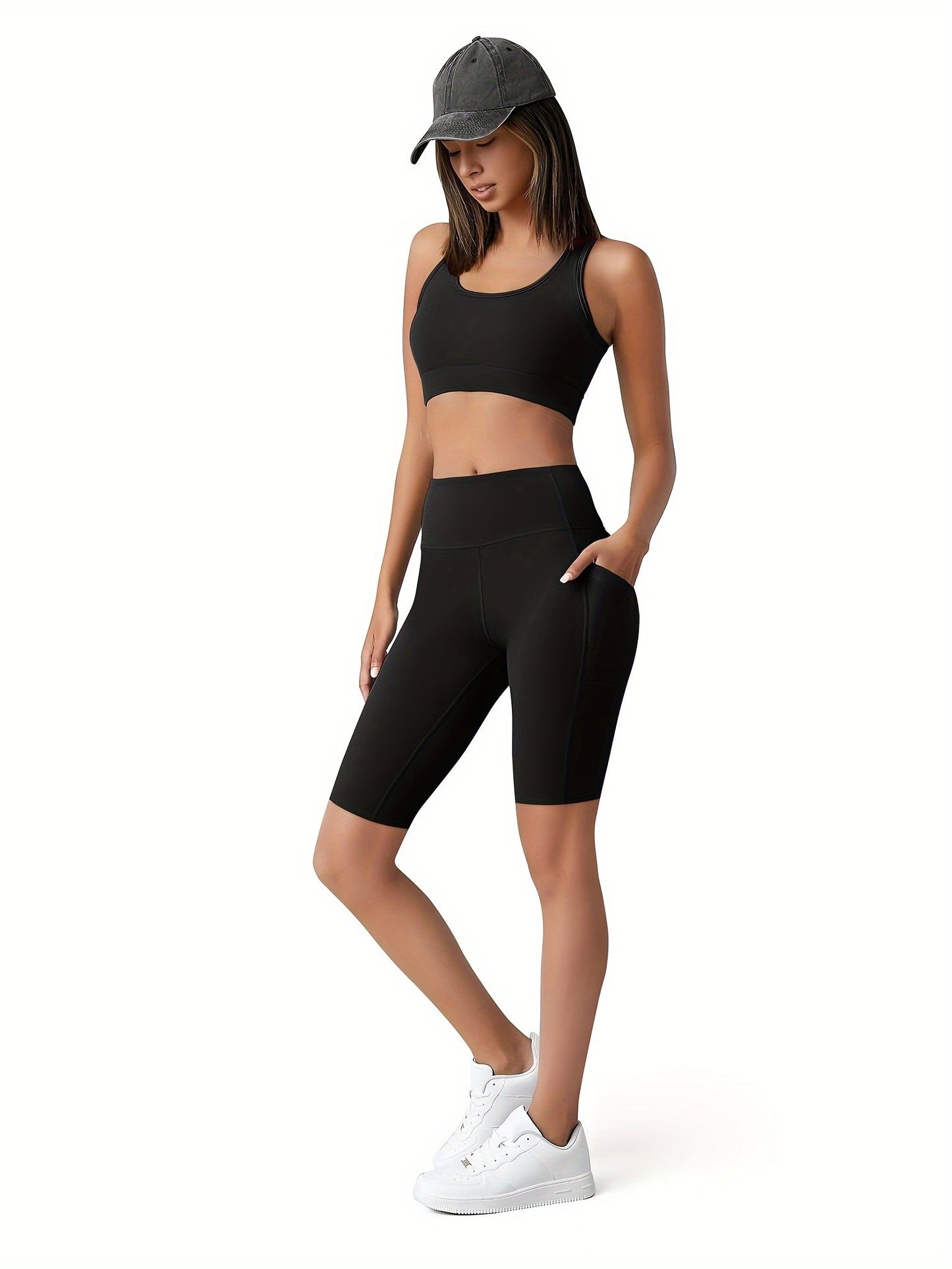 1PCS Biker Shorts For Women High Waisted Tummy Control For Gym Workout Athletic Cheerleading Yoga