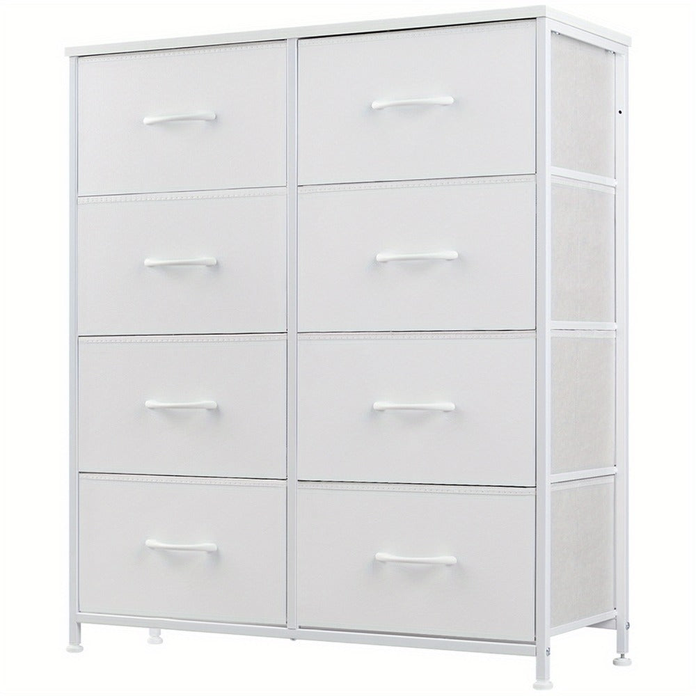 8-Drawer Fabric Storage Chest - Steel Frame and Oak-Look Finish