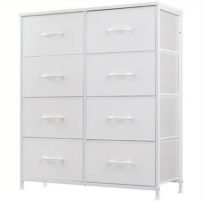 8-Drawer Fabric Storage Chest - Steel Frame and Oak-Look Finish
